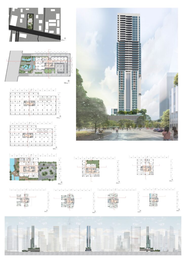 ผลงานนักศึกษา วิชา ARC59-421 การออกแบบสถาปัตยกรรม 6 Project Design: Luxury Serviced Apartment