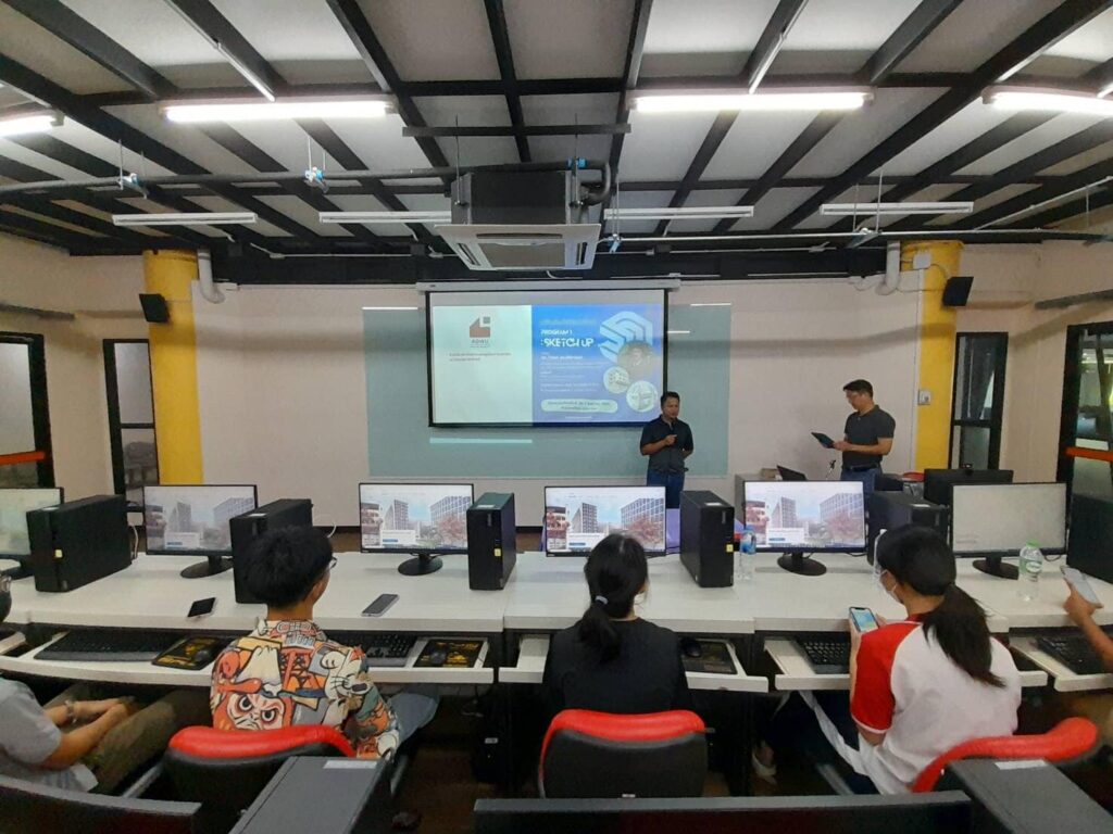 บรรยากาศกิจกรรม กลิ่นศิลป์ ถิ่นถาปัตย์ “Sketch up_Program 1“