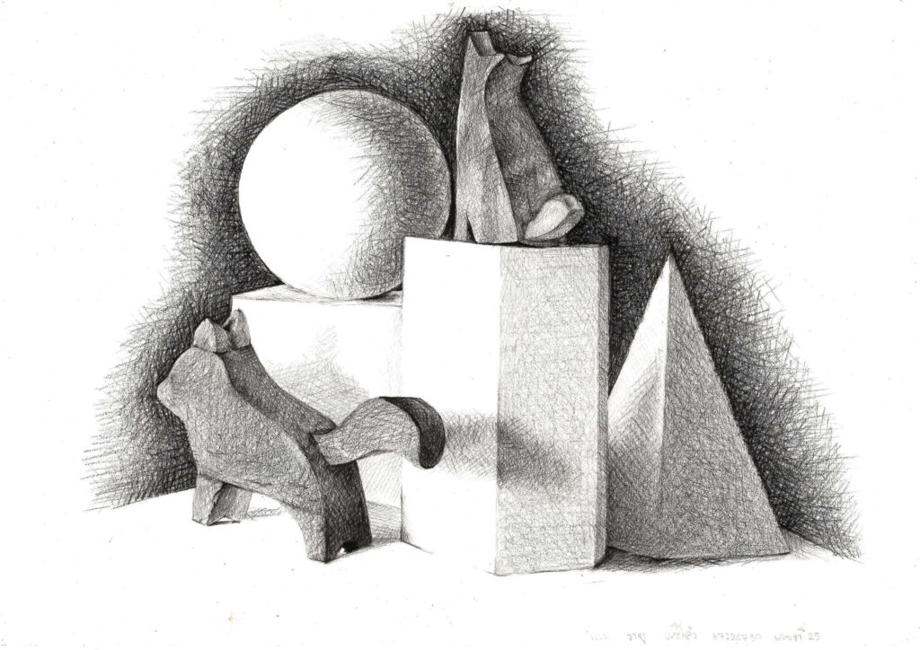Delineation ในหัวข้อ Still Life Geometric Form