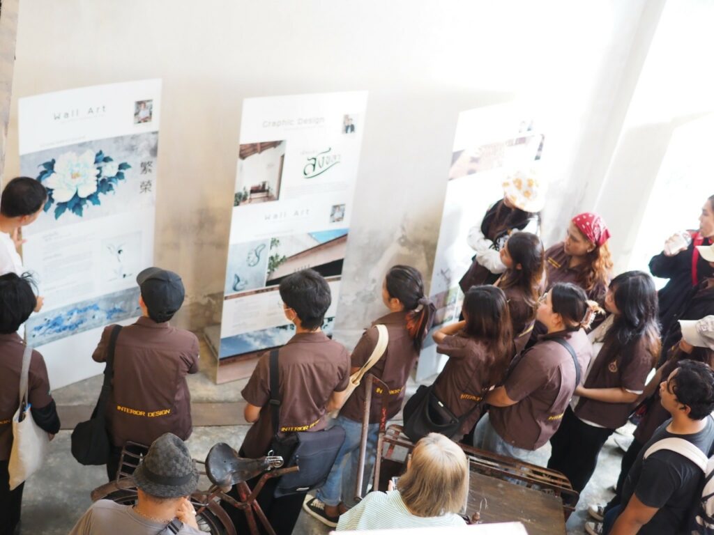 ยี่ยมชมและบรรยายเเนวคิดการออกแบบภายในโครงการอนุรักษ์